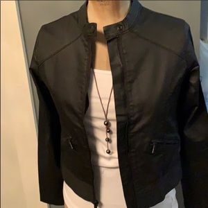 Banana republic biker jacket coated material